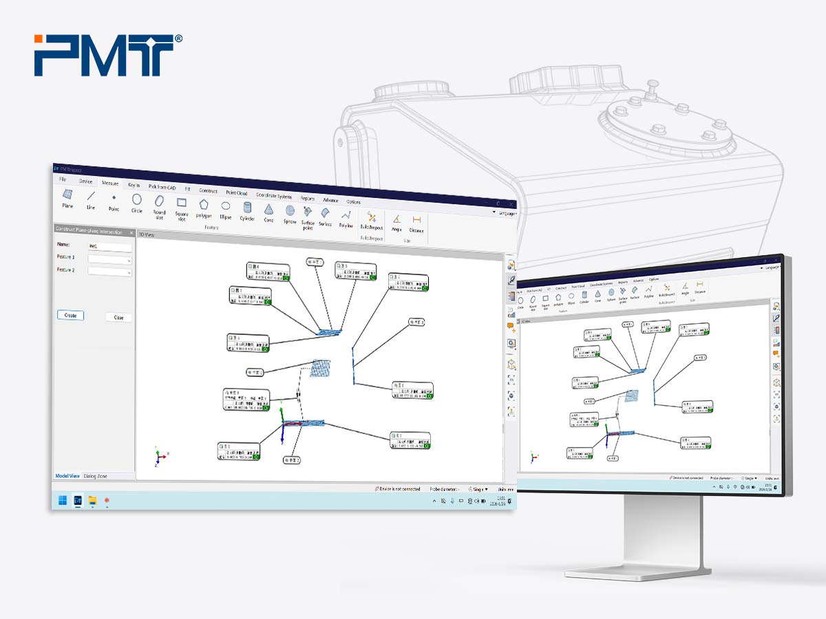 L'immagine del report generata dal software PMT INSPECT