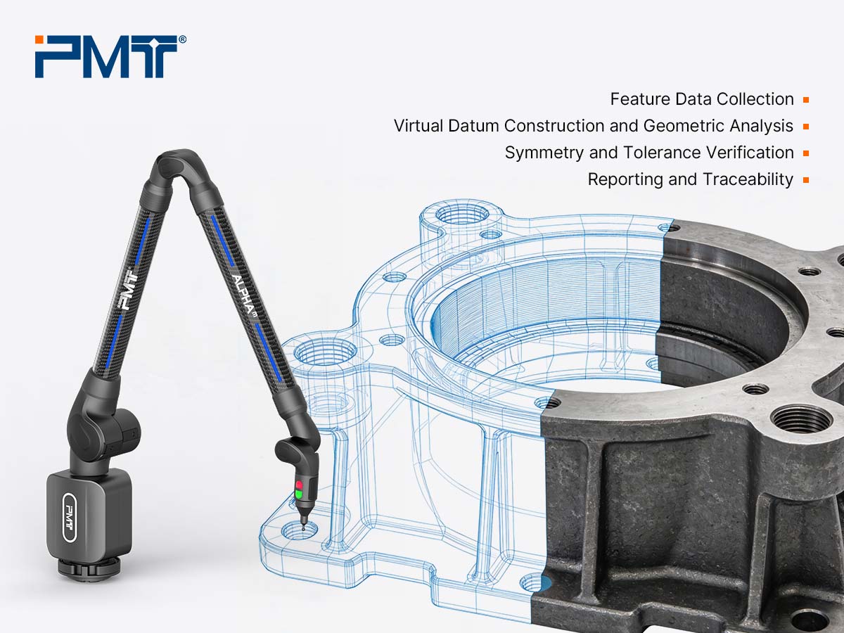 pmt portable cmm measuring arm workflow of an integrated measurement solution